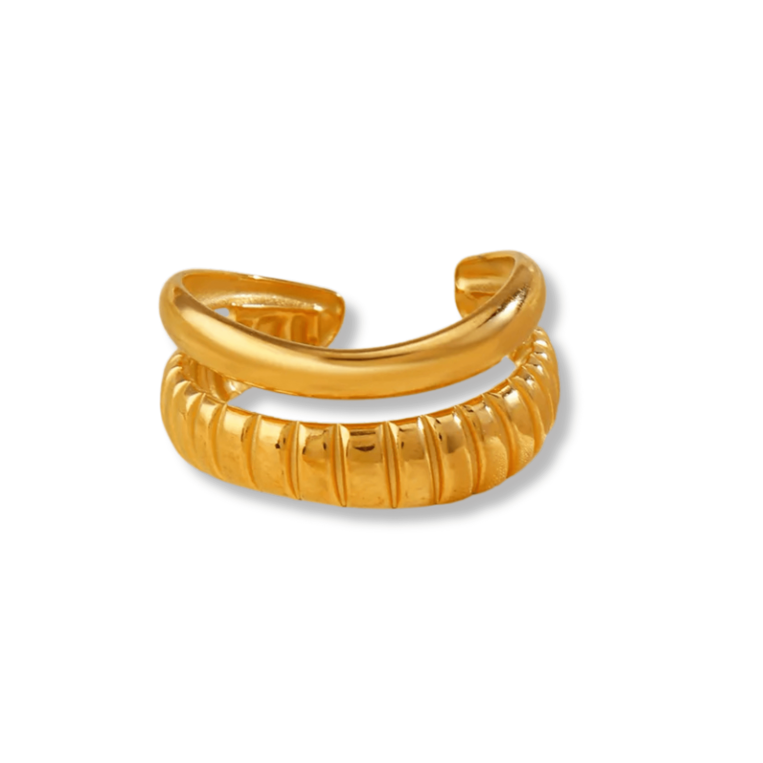 Double – Waterproof gouden ring op witte achtergrond – Meena Rotterdam