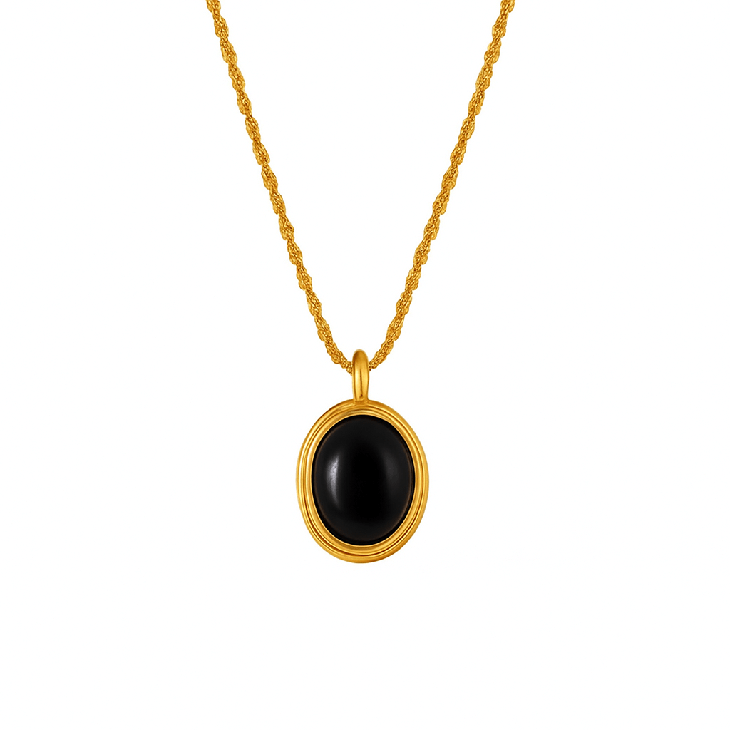 Gem – Waterproof gouden gouden ketting met hanger - stainless steel - meena rotterdam op witte achtergrond – Meena Rotterdam