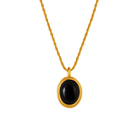 Gem – Waterproof gouden gouden ketting met hanger - stainless steel - meena rotterdam op witte achtergrond – Meena Rotterdam