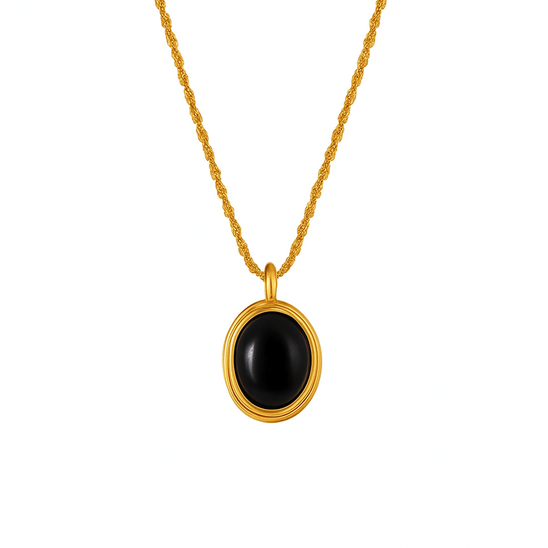 Gem – Waterproof gouden gouden ketting met hanger - stainless steel - meena rotterdam op witte achtergrond – Meena Rotterdam